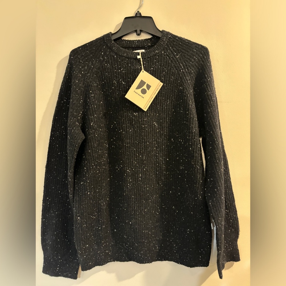 Frank & Oak Black Crewneck Sweater
